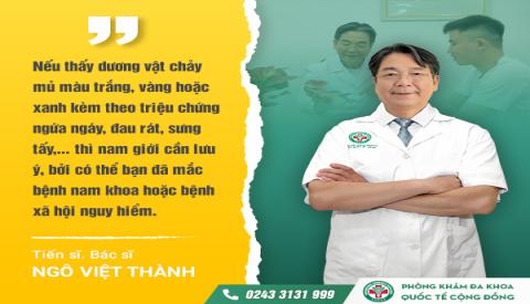 Bác sĩ chuyên khoa chia sẻ về dấu hiệu dương vật chảy mủ